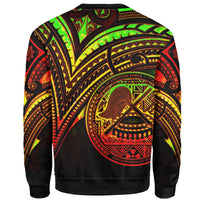 American Samoa Sweatshirt - Cross Style Reggae Color - Polynesian Pride
