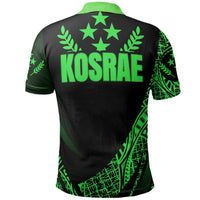 Kosrae State Polo Shirt Green Polynesian Patterns Sport Style - Polynesian Pride