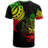 Solomon Islands T Shirt Solomon Islands Tatau Reggae Patterns With Coat of Arms - Polynesian Pride