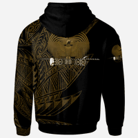 Papua New Guinea Zip Hoodie Legends Are Born In Gold Color - Polynesian Pride