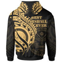 Marshall Islands Zip Hoodie Gold Polynesian Patterns Best Marshall Islands Ever - Polynesian Pride