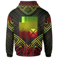 Wallis & Futuna Hoodie Wallis & Futuna Seal Reggae Tribal Patterns - Polynesian Pride