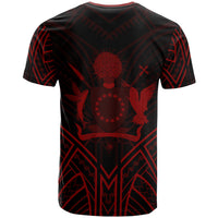 Cook Islands T Shirt Polynesian Seal Tribal Red Color Patterns - Polynesian Pride