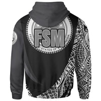 Federated States of Micronesia Hoodie White Polynesian Patterns Sport Style - Polynesian Pride