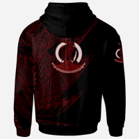 Vanuatu Zip Hoodie Legends Are Born In Red Color - Polynesian Pride