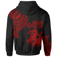 Tonga Hoodie Tonga Tatau Red Patterns - Polynesian Pride