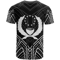 Pohnpei State T Shirt Pohnpei State Seal Tribal Black Color Patterns - Polynesian Pride