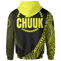 Chuuk State Hoodie Yellow Polynesian Patterns Sport Style - Polynesian Pride