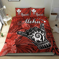 The Shaka Hawaii Bedding Set Tropical Flowers Red Version LT13 - Polynesian Pride