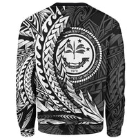 Federated States of Micronesia Custom Personalised Sweatshirt - Wings Style White Color - Polynesian Pride