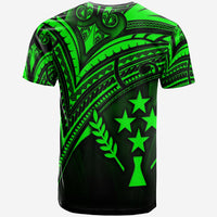 Kosrae State T Shirt Green Color Cross Style - Polynesian Pride