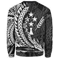 Kosrae Custom Personalised Sweatshirt - Wings Style White Color - Polynesian Pride