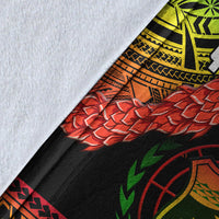 (Custom Personalised) Samoa Rugby Premium Blanket Teuila Torch Ginger Gradient Style LT14 - Polynesian Pride