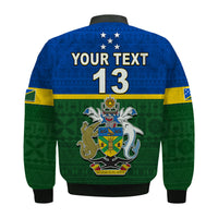 (Custom Text and Number) Solomon Islands National Day Bomber Jacket Independence Day Tapa Pattern LT13 - Polynesian Pride