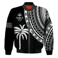 Fiji Rugby Sevens Bomber Jacket Fijian 7s Tapa Polynesian LT13 Unisex Black - Polynesian Pride
