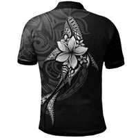 Niue Polo Shirt Fish With Plumeria Flowers Style - Polynesian Pride