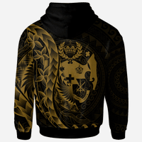 Tonga Zip Hoodie Custom Polynesian Pattern Style Gold Color - Polynesian Pride