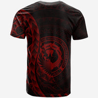 Northern Mariana Islands T Shirt Polynesian Pattern Style Red Color - Polynesian Pride