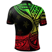 Yap Polo Shirt Plumeria Flowers Reggae Version - Polynesian Pride