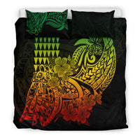 Hawaii Kakau Bedding Set Polynesian Floral Tribal Reggae Version LT9 - Polynesian Pride