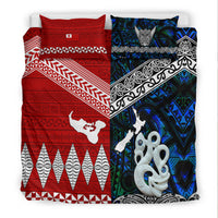 New Zealand And Tonga Bedding Set Together - Blue LT8 - Polynesian Pride