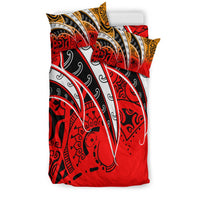 Polynesian Bedding Set - Tropical Leaf Red Style - Polynesian Pride