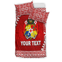 (Custom Personalised) Tonga Coat Of Arms Bedding Set Simplified Version - Red LT8 - Polynesian Pride
