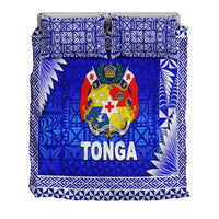 Tonga Coat Of Arms Bedding Set Simplified Version - Blue LT8 - Polynesian Pride