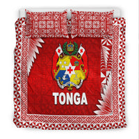 Tonga Coat Of Arms Bedding Set Simplified Version - Red LT8 - Polynesian Pride