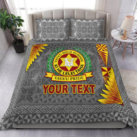 (Custom Personalised) Tonga Vava'u High School Bedding Set Simplified Version - Grey LT8 - Polynesian Pride