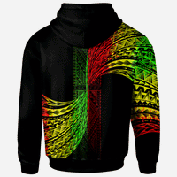 Polynesian Zip Hoodie Polynesian Patterns Reggage Color - Polynesian Pride