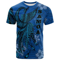American Samoa T Shirt Polynesian Phoenix Bird, Fairytales Bird Blue Unisex Blue - Polynesian Pride
