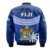 Fiji Coat Of Arms Bomber Jacket Polynesian Tapa Palm Tree LT9 - Polynesian Pride