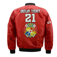 (Custom Personalised) Tonga Rugby Tongan Kupesi Ngatu Design Bomber Jacket LT9 - Polynesian Pride