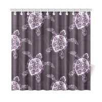 Purple Turtle Shower Curtain - Polynesian Pride