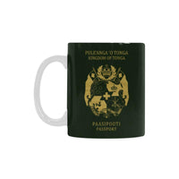Tonga Passport White Mug One Size Green One Style - Polynesian Pride