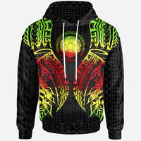Northern Mariana Islands Hoodie Polynesian Lion Head Reggae Style Unisex Reggae - Polynesian Pride