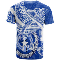Northern Mariana Islands T Shirt Seal CNMI With Curve Patterns - Polynesian Pride