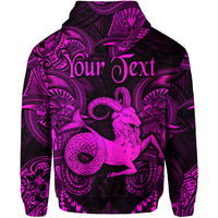 Custom Capricorn Zodiac Polynesian Hoodie Unique Style Pink LT8 - Polynesian Pride