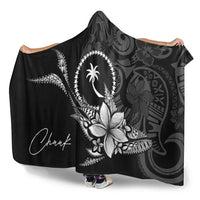 Chuuk State Hooded Blanket - Fish With Plumeria Flowers Style - Polynesian Pride