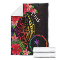 Chuuk State Premium Blanket - Tropical Hippie Style - Polynesian Pride