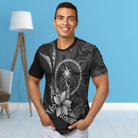 Chuuk State Custom T Shirt Fish With Plumeria Flowers Style - Polynesian Pride