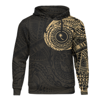 Micronesia All Over Print Hoodie Chuuk In My Heart Gold Unisex Black - Polynesian Pride