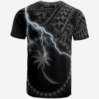 Chuuk Custom T Shirt Chuuk Flag Lighting Thunder - Polynesian Pride