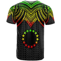Cook Islands T Shirt Polynesian Armor Style Reggae - Polynesian Pride