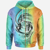 Polynesian Zip Hoodie Couple Style Unisex Blue - Polynesian Pride