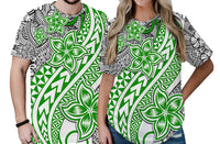 Traditional Polynesian Tribal Tattoo Retro Couple T Shirt Green LT9 - Polynesian Pride