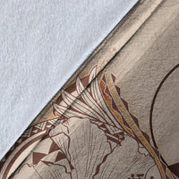 New Caledonia Premium Blanket - Hibiscus Flowers Vintage Style - Polynesian Pride