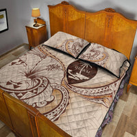 Guam Quilt Bed Set - Hibiscus Flowers Vintage Style - Polynesian Pride