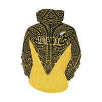 Aotearoa Hoodie Maori Pattern Rugby Style - Polynesian Pride